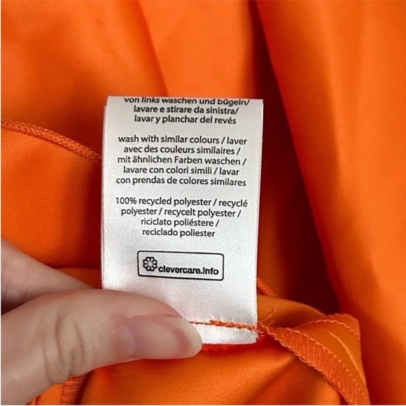 Rotate Birger Christensen Carmina Tiered Mini Dress Orange NWT - Picture 12 of 13